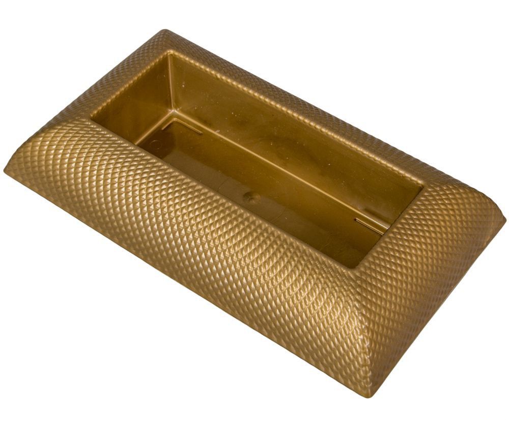 Műanyag tál téglalap alakú mintás 29 x 17 cm - arany Műanyag tál téglalap alakú mintás 29 x 17 cm - arany